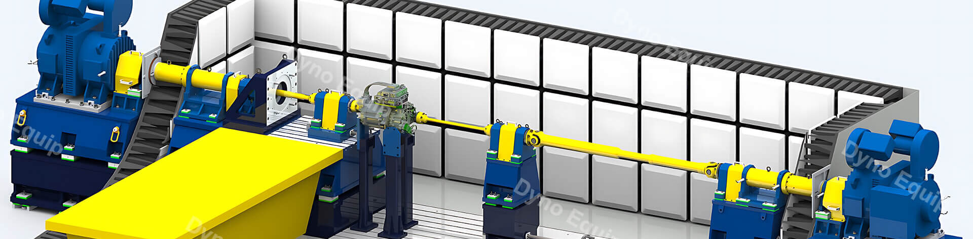 Adjustable e-axle EMC test stands accommodate diverse powertrain configurations for comprehensive EV and hybrid validation.
